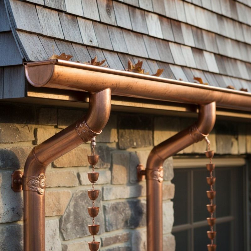 Copper Downspout Installation in San Francisco, CA