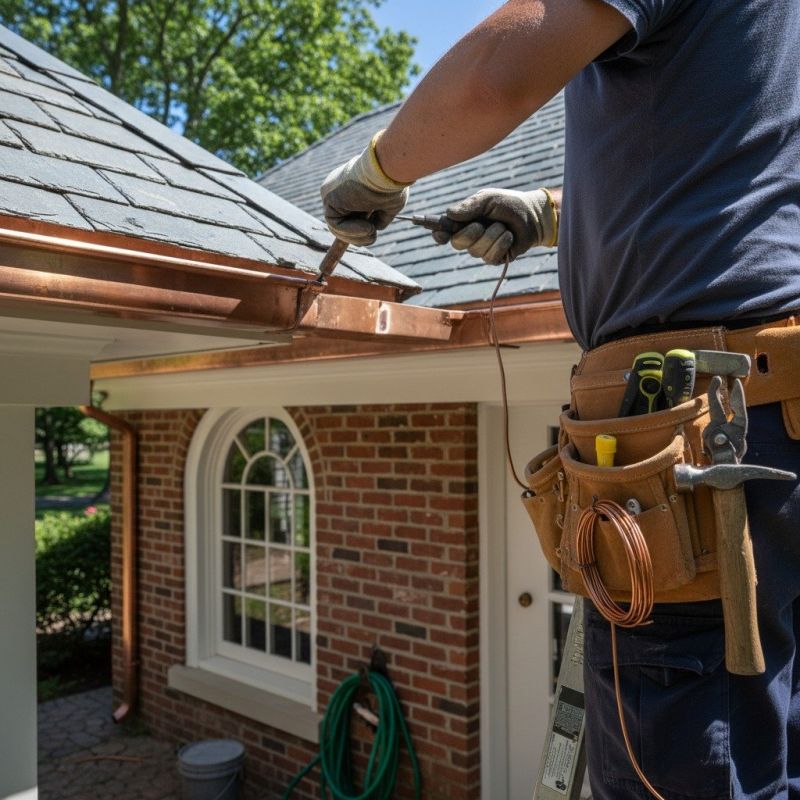 Copper Downspout Replacement in Mcdonough, GA