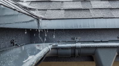 Damaged Gutter Downspout